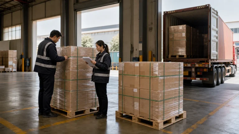 shipping from China to UK LCL cargo prepared for customs and delivery