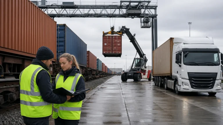 China to Europe multimodal cargo handoff with rail ocean and final delivery planning