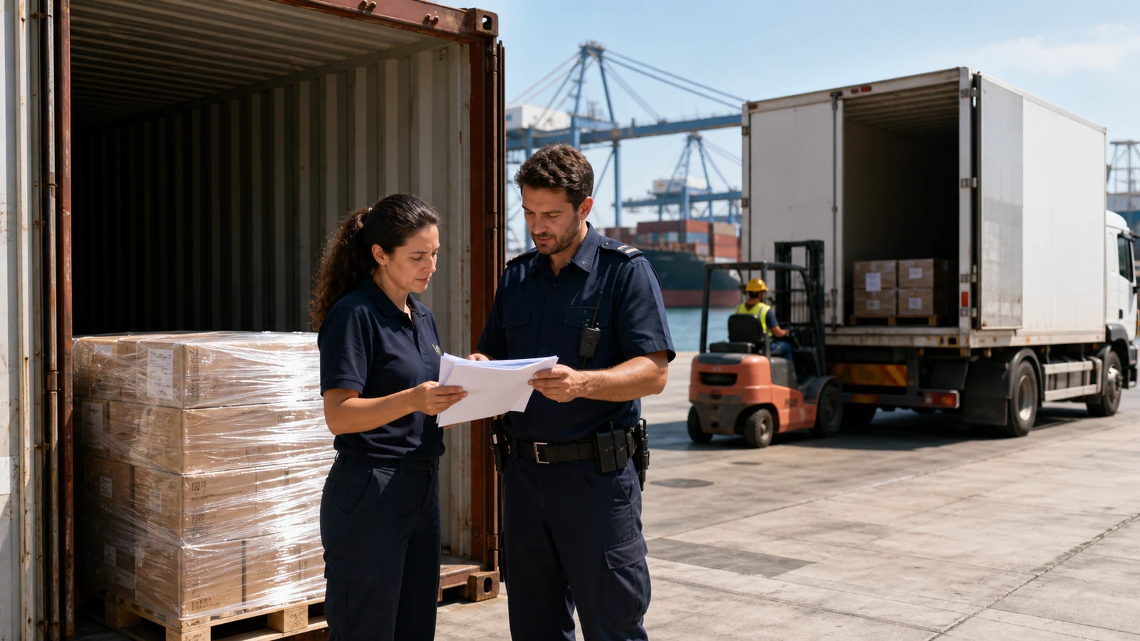 China to Italy freight moving from port customs control to inland delivery