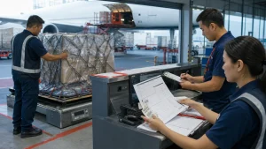air waybill data checked during air cargo acceptance