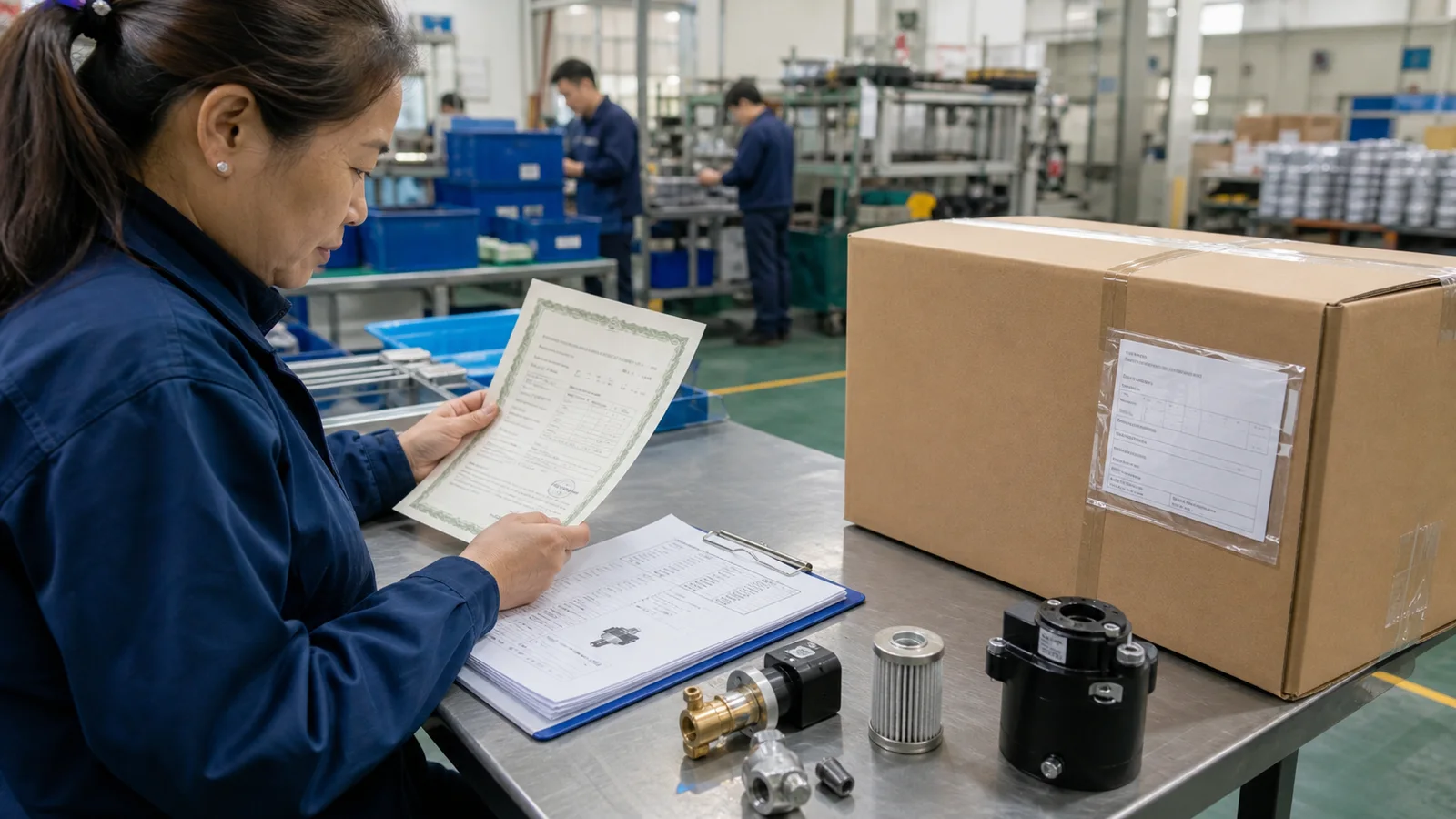 Certificate of origin evidence checked against product components and invoice