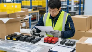 lithium battery shipping from China model and packing inspection