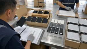 Electronics battery models being matched to test evidence before air cargo packing