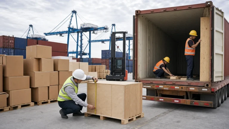 Small importer comparing palletized LCL cargo with a full ocean container for China to USA shipping